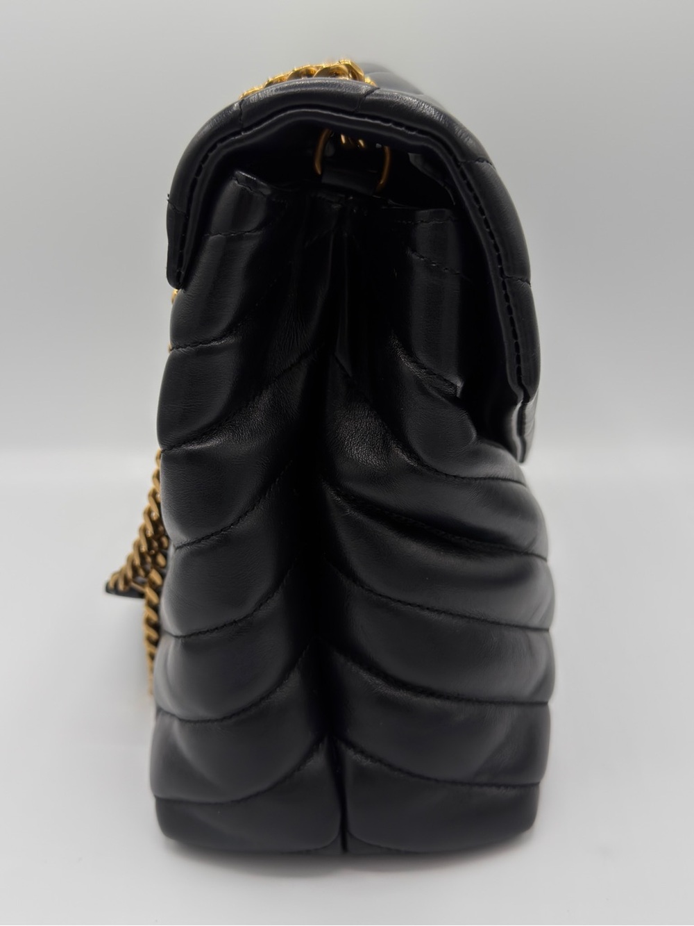 Saint Laurent Loulou Large Shoulder Bag YSL Gold Chain in Quilted Black - Picture 5 of 12